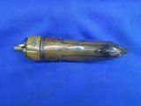 An Early & Scarce Civil War Peacock On A Pedestal With Crossed Pistols Powder Flask For A Colt Percussion Root Revolver In Untouched Original Cond.! - Image 4 of 8