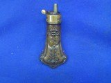 An Early & Scarce Civil War Peacock On A Pedestal With Crossed Pistols Powder Flask For A Colt Percussion Root Revolver In Untouched Original Cond.! - Image 1 of 8
