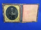 Early U.S. Civil War 1/6 Plate Ambrotype of 1st Lieut. William H. Earl, Co. D Kansas 1st Infantry - Image 5 of 5