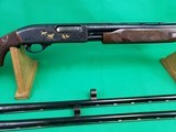 Remington Model 870 20 Ga Custom Engraved 3 Barrel Set Shotgun - 3 of 25