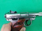 Ruger MK IV Hunter 22 LR 6 7/8" Fluted Stainless Pistol - 4 of 6