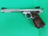 Ruger MK IV Hunter 22 LR 6 7/8" Fluted Stainless Pistol - 5 of 6