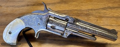 Engraved Smith & Wesson Model 1 1/2 2nd Issue .32RF Pearl