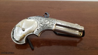 PRICE REDUCED!!! Factory Engraved Pearl Grips Remington Rider Magazine Pistol .32RF - Image 5 of 15