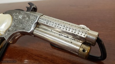 PRICE REDUCED!!! Factory Engraved Pearl Grips Remington Rider Magazine Pistol .32RF - Image 8 of 15