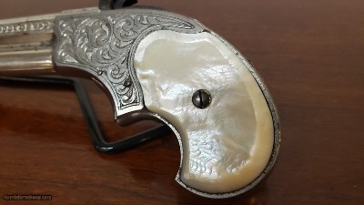 PRICE REDUCED!!! Factory Engraved Pearl Grips Remington Rider Magazine Pistol .32RF - Image 2 of 15