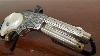 PRICE REDUCED!!! Factory Engraved Pearl Grips Remington Rider Magazine Pistol .32RF - Image 9 of 15