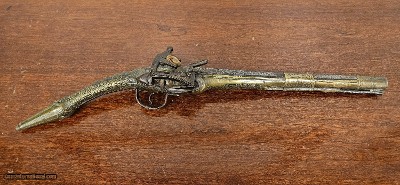 Balkan Rat Tail Flintlock - Brass