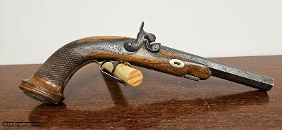 Belgian Percussion Pistol - Damascus Barrel