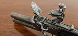 English Tap Action Box Lock O/U Flintlock Pistol - 14 of 15