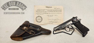 1936 Walther PP WW2 Bringback W/ Paperwork + Holster