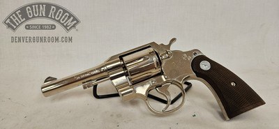 Nickel Colt Official Police .38 SPL