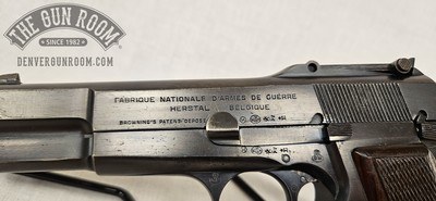 Early FN Browning Hi Power 9mm W/ Repro Stock - Image 8 of 25