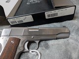 LIKE NEW IN BOX SPRINGFIELD STAINLESS 1911 MIL-SPEC, IN .45 ACP, 5