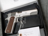 LIKE NEW IN BOX SPRINGFIELD STAINLESS 1911 MIL-SPEC, IN .45 ACP, 5