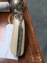 3RD GEN COLT SAA IN .45 COLT ENGRAVED BY MIKE SAWMILLER ENGRAVER, WITH IVORY GRIPS IN LIKE NEW CONDITION - 16 of 20