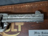 3RD GEN COLT SAA IN .45 COLT ENGRAVED BY MIKE SAWMILLER ENGRAVER, WITH IVORY GRIPS IN LIKE NEW CONDITION - 5 of 20