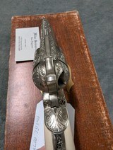3RD GEN COLT SAA IN .45 COLT ENGRAVED BY MIKE SAWMILLER ENGRAVER, WITH IVORY GRIPS IN LIKE NEW CONDITION - 15 of 20