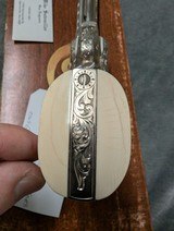 3RD GEN COLT SAA IN .45 COLT ENGRAVED BY MIKE SAWMILLER ENGRAVER, WITH IVORY GRIPS IN LIKE NEW CONDITION - 11 of 20