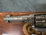 3RD GEN COLT SAA IN .45 COLT ENGRAVED BY MIKE SAWMILLER ENGRAVER, WITH IVORY GRIPS IN LIKE NEW CONDITION - 8 of 20