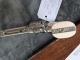 3RD GEN COLT SAA IN .45 COLT ENGRAVED BY MIKE SAWMILLER ENGRAVER, WITH IVORY GRIPS IN LIKE NEW CONDITION - 20 of 20