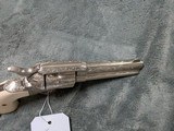 3RD GEN COLT SAA IN .45 COLT ENGRAVED BY MIKE SAWMILLER ENGRAVER, WITH IVORY GRIPS IN LIKE NEW CONDITION - 19 of 20