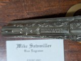 3RD GEN COLT SAA IN .45 COLT ENGRAVED BY MIKE SAWMILLER ENGRAVER, WITH IVORY GRIPS IN LIKE NEW CONDITION - 14 of 20