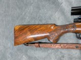W. E. ROBERTS CUSTOM MANNLICHER STOCKED 98 MAUSER IN .270 WIN WITH ENGRAVED BOTTOM METAL BY SONNY SPROW, IN EXCELLENT CONDITION - 8 of 20