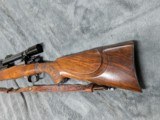 W. E. ROBERTS CUSTOM MANNLICHER STOCKED 98 MAUSER IN .270 WIN WITH ENGRAVED BOTTOM METAL BY SONNY SPROW, IN EXCELLENT CONDITION - 12 of 20