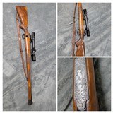 W. E. ROBERTS CUSTOM MANNLICHER STOCKED 98 MAUSER IN .270 WIN WITH ENGRAVED BOTTOM METAL BY SONNY SPROW, IN EXCELLENT CONDITION