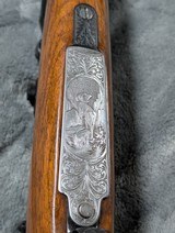 W. E. ROBERTS CUSTOM MANNLICHER STOCKED 98 MAUSER IN .270 WIN WITH ENGRAVED BOTTOM METAL BY SONNY SPROW, IN EXCELLENT CONDITION - 3 of 20