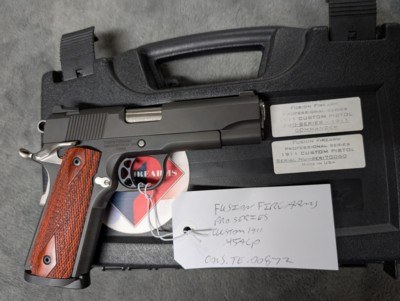 FUSION FIREARMS PRO SERIES CUSTOM 1911 COMMANDER IN ACP IN EXCELLENT CONDITION