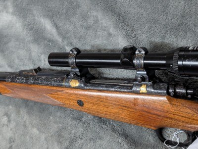 LON PAUL CUSTOM RIFLE ENGRAVED BY ANGELO BEE IN .416 RIGBY WITH 23