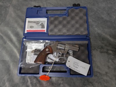 LIKE NEW IN BOX STAINLESS COLT PYTHON .357, WITH 3