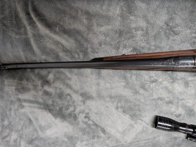 W.A. SUKALLE GUNMAKER, TOM SHELHAMER STOCKMAKER CUSTOM ENFIELD IN .375 H&H ENGRAVED BY MCTEER & AGEE FOR DR RUSSEL C SMITH - Image 18 of 20