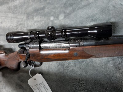 W.A. SUKALLE GUNMAKER, TOM SHELHAMER STOCKMAKER CUSTOM ENFIELD IN .375 H&H ENGRAVED BY MCTEER & AGEE FOR DR RUSSEL C SMITH - Image 7 of 20