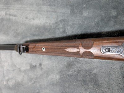 W.A. SUKALLE GUNMAKER, TOM SHELHAMER STOCKMAKER CUSTOM ENFIELD IN .375 H&H ENGRAVED BY MCTEER & AGEE FOR DR RUSSEL C SMITH - Image 12 of 20