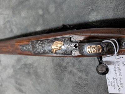 W.A. SUKALLE GUNMAKER, TOM SHELHAMER STOCKMAKER CUSTOM ENFIELD IN .375 H&H ENGRAVED BY MCTEER & AGEE FOR DR RUSSEL C SMITH - Image 11 of 20