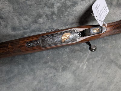 W.A. SUKALLE GUNMAKER, TOM SHELHAMER STOCKMAKER CUSTOM ENFIELD IN .375 H&H ENGRAVED BY MCTEER & AGEE FOR DR RUSSEL C SMITH - Image 19 of 20