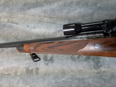 W.A. SUKALLE GUNMAKER, TOM SHELHAMER STOCKMAKER CUSTOM ENFIELD IN .375 H&H ENGRAVED BY MCTEER & AGEE FOR DR RUSSEL C SMITH - Image 5 of 20