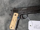 MIKE SAWMILLER ENGRAVED 1916 COLT 1911 WITH CARVED IVORY GRIPS, IN LIKE EXCELLENT/ AS ENGRAVED CONDITION - Image 4 of 20