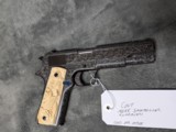 MIKE SAWMILLER ENGRAVED 1916 COLT 1911 WITH CARVED IVORY GRIPS, IN LIKE EXCELLENT/ AS ENGRAVED CONDITION - Image 6 of 20