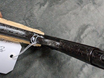 MIKE SAWMILLER ENGRAVED 1916 COLT 1911 WITH CARVED IVORY GRIPS, IN LIKE EXCELLENT/ AS ENGRAVED CONDITION - Image 14 of 20