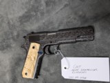 MIKE SAWMILLER ENGRAVED 1916 COLT 1911 WITH CARVED IVORY GRIPS, IN LIKE EXCELLENT/ AS ENGRAVED CONDITION - Image 5 of 20