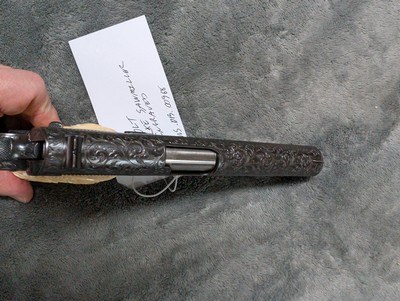 MIKE SAWMILLER ENGRAVED 1916 COLT 1911 WITH CARVED IVORY GRIPS, IN LIKE EXCELLENT/ AS ENGRAVED CONDITION - Image 20 of 20
