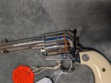 NICKEL COLT SINGLE ACTION ARMY IN .45 COLT WITH 4.75: BARREL IN EXCELLENT CONDITION, HAS POLYMER IVEX GRIPS - Image 8 of 20