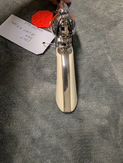 NICKEL COLT SINGLE ACTION ARMY IN .45 COLT WITH 4.75: BARREL IN EXCELLENT CONDITION, HAS POLYMER IVEX GRIPS - Image 13 of 20