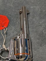 NICKEL COLT SINGLE ACTION ARMY IN .45 COLT WITH 4.75: BARREL IN EXCELLENT CONDITION, HAS POLYMER IVEX GRIPS - Image 10 of 20