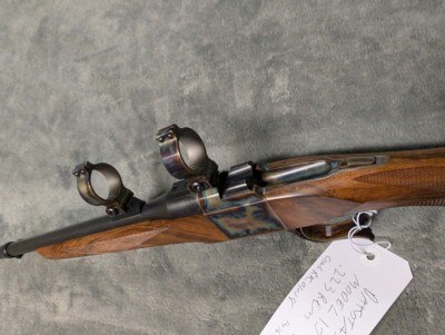 DAKOTA ARMS MODEL 10 IN .223 REM IN EXCELLENT CONDITION, WITH COLOR CASE HARDENED RECEIVER AND RINGS, 2