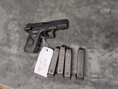 GLOCK MODEL 23, .40 S&W IN EXCELLENT CONDITION, WITH CRIMSON TRACE GRIPS - Image 1 of 20